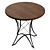 Industrial Iron Dining Table 3D model small image 3