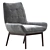 Elegant Lucerne Accent Chair 3D model small image 3