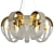 Luxury Gold Crystal Pendant Light 3D model small image 1