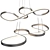 Sleek LED Pendant Light - Modern Simplicity 3D model small image 1