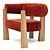Stylish Achille Armchair 3D model small image 7