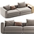 Flexform Harper Sofa: Sleek and Stylish Comfort 3D model small image 2