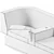 Brick-inspired Sofa: Sleek Design 3D model small image 3