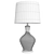 Elegant Gray Glass Table Lamp 3D model small image 2