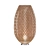 Handcrafted Wooden Wicker Lamp 3D model small image 2