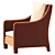 Elegant Pensiero Lounge Chair: Erba Italia 3D model small image 4