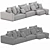 Elegant Poliform Westside Chaise Lounge 3D model small image 4