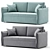 Caitlin Pull-Out Sofa: Comfort and Style at iModern 3D model small image 1