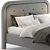 Elegant Lorainna Double Bed 3D model small image 4