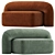 Luxurious Comfort: Artu Velvet and Leather Sofa Moss 3D model small image 4