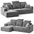 Havana Deluxe Corner Sofa 3D model small image 1