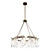 Antique Brass Bevelled Glass Chandelier 3D model small image 1