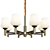 Elegant White Glass Pendant Chandelier 3D model small image 1