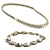 Gold, Silver & Crystal Necklaces-Bracelets Set 3D model small image 4