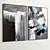 Dual Frame: Elegant Plaster Photo Display 3D model small image 5