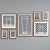 Modern Set of 7 Glass-Filled Picture Frames 3D model small image 4