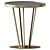 Elegant Brass and Marble Side Table 3D model small image 1