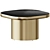 Elegant Brass Finish Side Table 3D model small image 1