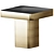 Luxus Brass & Marble Side Table 3D model small image 1