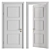 Elegant White & Gold Door 3D model small image 1