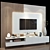 Modern TV Wall - 75 3D model small image 3