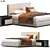 Luxury Ribbon Bed: Elegant and Stylish 3D model small image 1