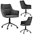 Sleek Gray Office Chair by Oliver Space 3D model small image 1