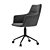 Sleek Gray Office Chair by Oliver Space 3D model small image 5