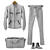 Stylish mens set: jacket, bag, boots, jeans 3D model small image 5