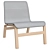 NOLMYRA Birch Veneer Grey Chair 3D model small image 2