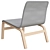 NOLMYRA Birch Veneer Grey Chair 3D model small image 3