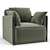 DODO | Velvet Armchair: Modern Elegance 3D model small image 1