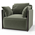 DODO | Velvet Armchair: Modern Elegance 3D model small image 2