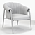 Luxury Velvet Armchair with Stunning Design 3D model small image 3