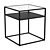 Sleek Glass Top Duran End Table 3D model small image 1