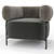 QUADROTTA Leather Armchair | Modern Elegance 3D model small image 2