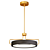 Pemberton 18" LED Pendant - Antique Brass & Black 3D model small image 1