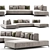 Ditre Sanders AIR Sofa - Modern Comfort at Its Finest 3D model small image 2