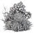 Snowy Dried Plant Bush - Set of 60 3D model small image 5