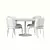 Elegant Marble Dining Set 3D model small image 4