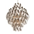 Smoked Glass Elegance: Benini Chandelier 3D model small image 2