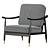 Kiara Contemporary Armchair 3D model small image 1