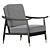 Kiara Contemporary Armchair 3D model small image 2