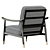 Kiara Contemporary Armchair 3D model small image 5