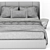 Modern Gray Bed - Ikea Tufjord 3D model small image 4