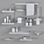 4Union AKS-0010 Bathroom Accessories Set 3D model small image 3