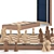 Classic Wooden Chess Set - 40x40cm 3D model small image 4