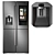 Samsung Appliance Set: Fridge, Range, Dishwasher 3D model small image 4