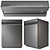 Samsung Appliance Set: Fridge, Range, Dishwasher 3D model small image 6
