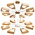 Nordic Wooden Sputnik Chandelier 3D model small image 2